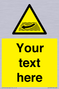 Custom Warning strong river flows